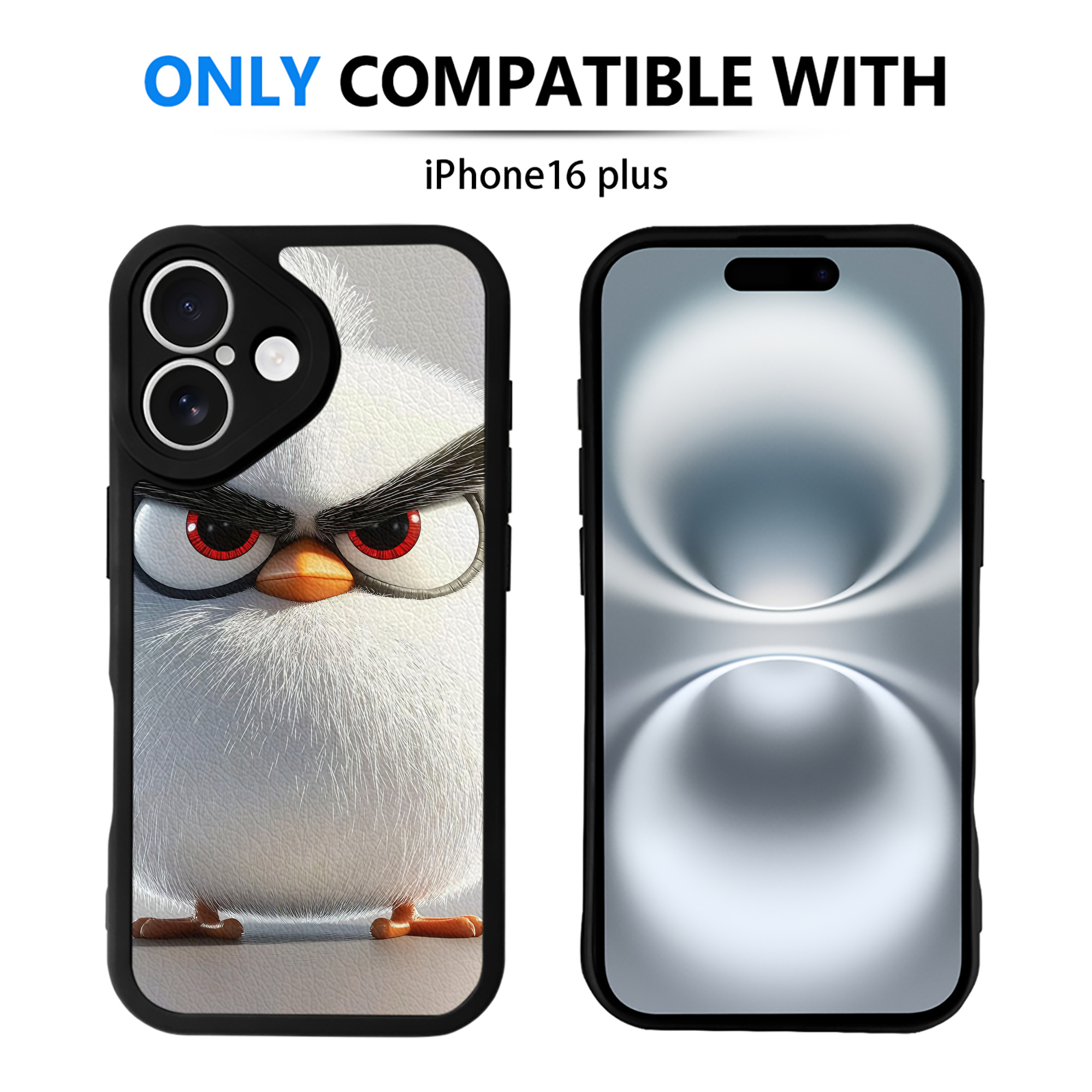 （画像用） Angry Birds アングリーバード 【iPhone 16シリーズ対応】シリコンスマホケース（レザー調） 材質：シリコン
